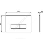 Кнопка для инсталляции хром матовая OLEAS M2 Ideal Standard R0121JG