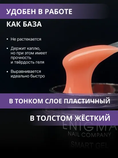 Жидкий бескислотный гель Enigmanic SMART gel 19 15 мл.
