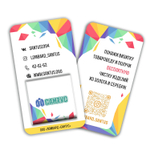 Визитка с шоколадом 5 г с индивидуальным дизайном