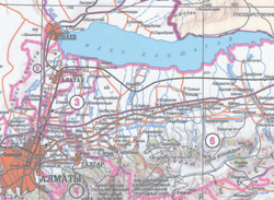Алматинская область новая 2026 год большая настенная одним листом 150 х 150 см