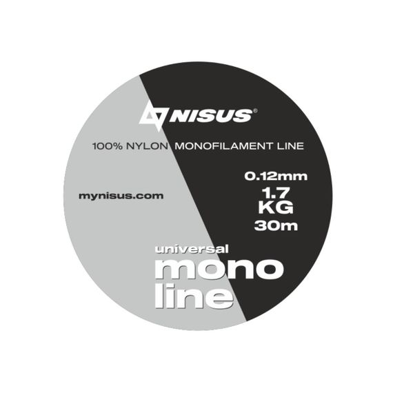 Леска MONOLINE Universal 0,12mm/30m Nylon Transparent Nisus (N-MU-012-30)