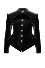 Бархатный жакет с вырезом B CLUB