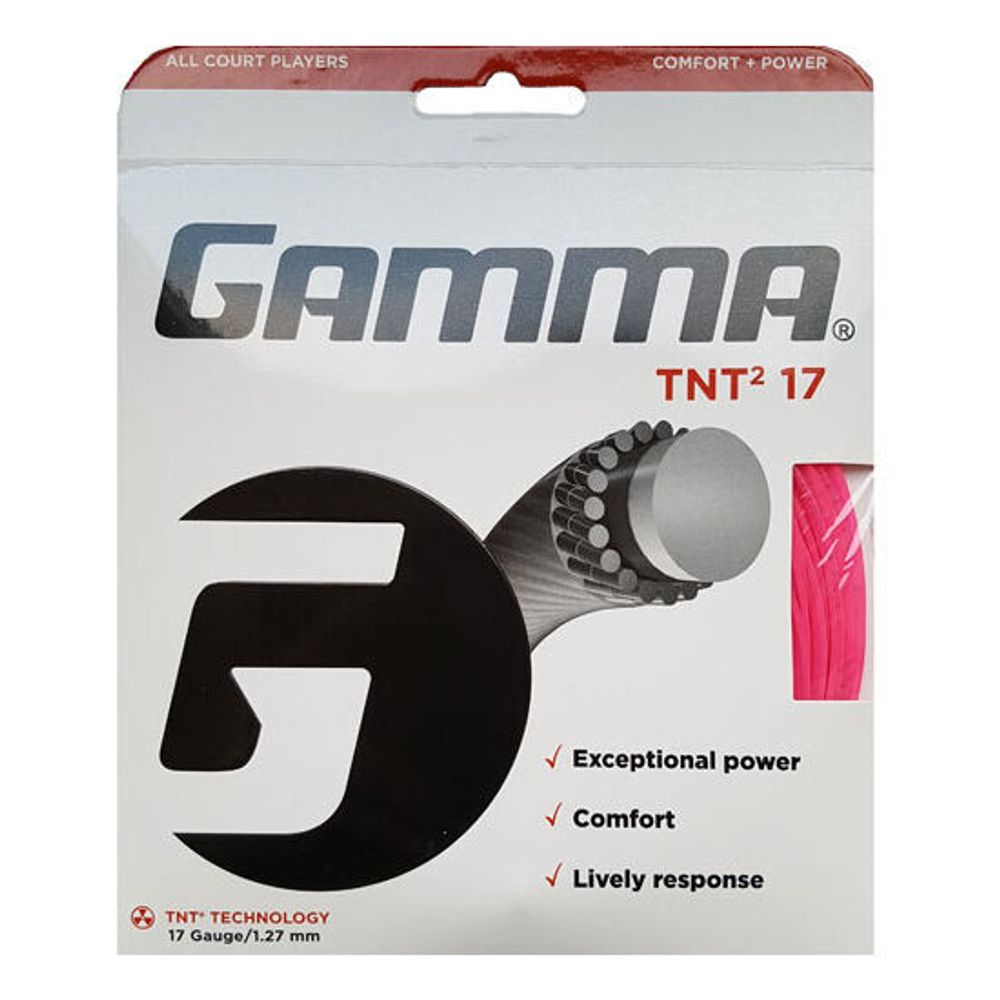 Струны теннисные Gamma TNT2 String Set 12,2m - Pink
