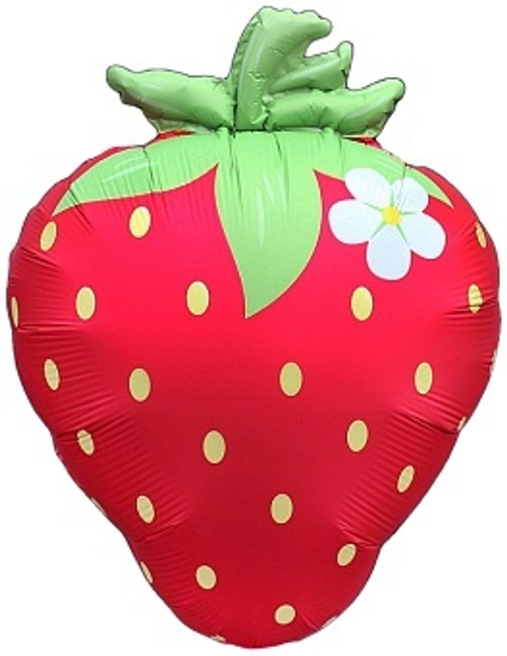 К Фигура Клубника с цветком Красный Сатин 45 см.