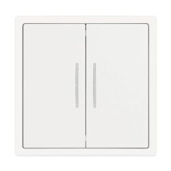 Механизм звонкового выключателя двухклавишный LED SWT-NOBE-MKR2-SFPL-L-WH (230V, 10A) (Arlight, Белый кварц) 061745(1)