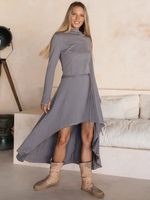 Платье Chintamani с длинным рукавом лиловое