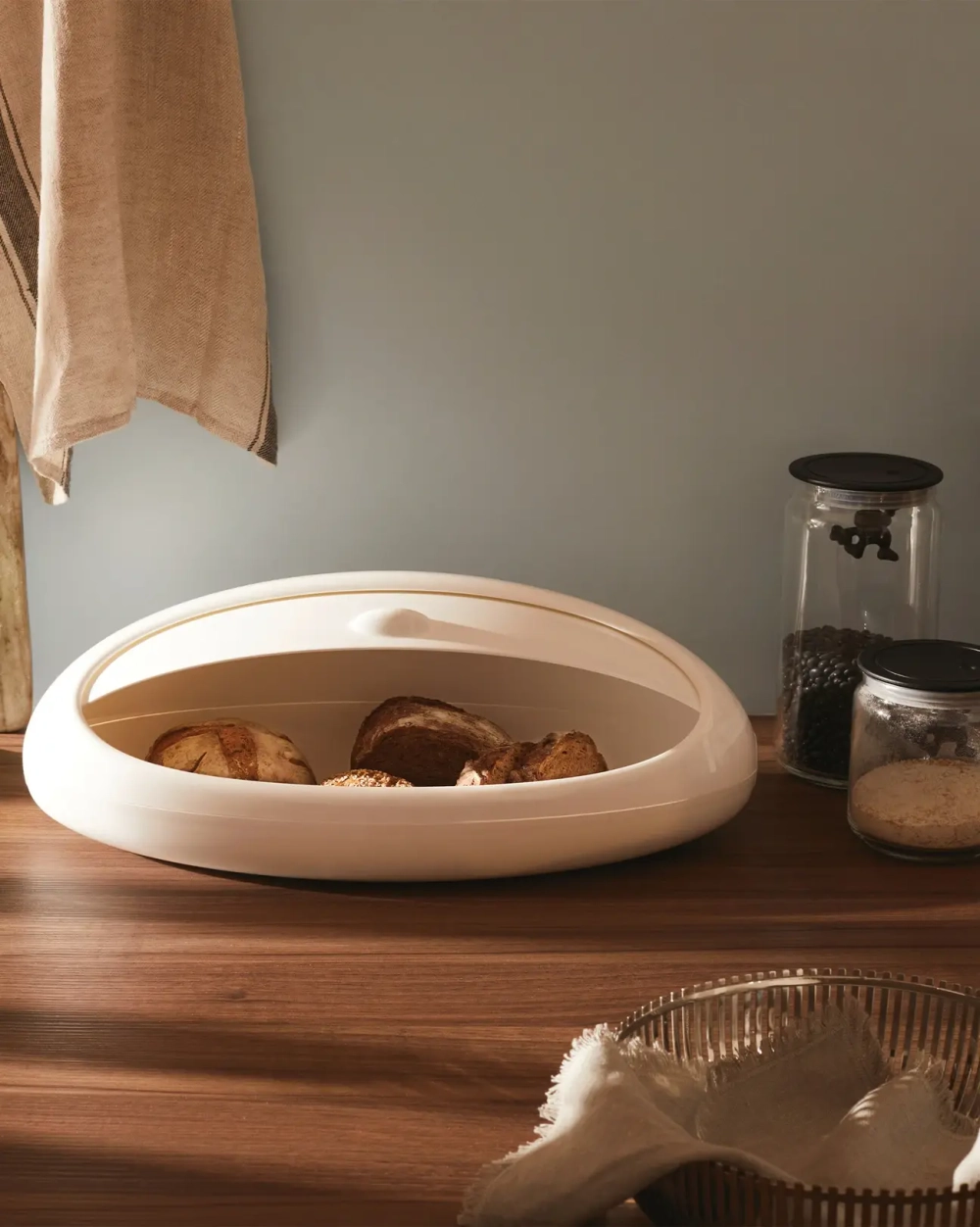 Alessi Хлебница Gnam 46х26см белый