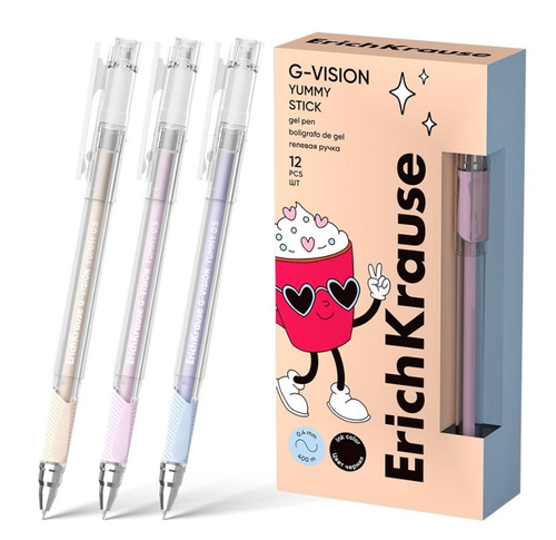 Ручка гелевая ЭРИХ КРАУЗЕ Джи-вижен ямми 0.5 мм черный (63692)