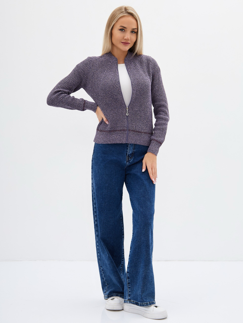 Сиреневый жакет на молнии Тамбовчанка