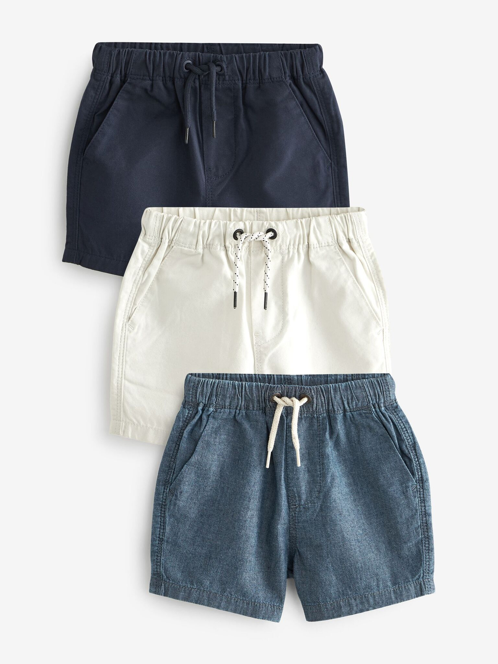 Шорты для мальчика Next 920-411, 3 шт., Черный, Серый, Белый