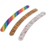 Пилка для ногтей наждачная на блистере бумеранг «Ultramarine», рисунок цвет микс,17,5*2см