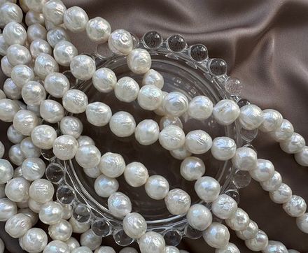 Жемчуг натуральный касуми 9-10мм, 4А