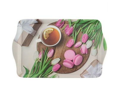 Поднос сервировочный FANTASIA, 38,5х24,5х2,8см, термостойкий пластик 8258 Mallony