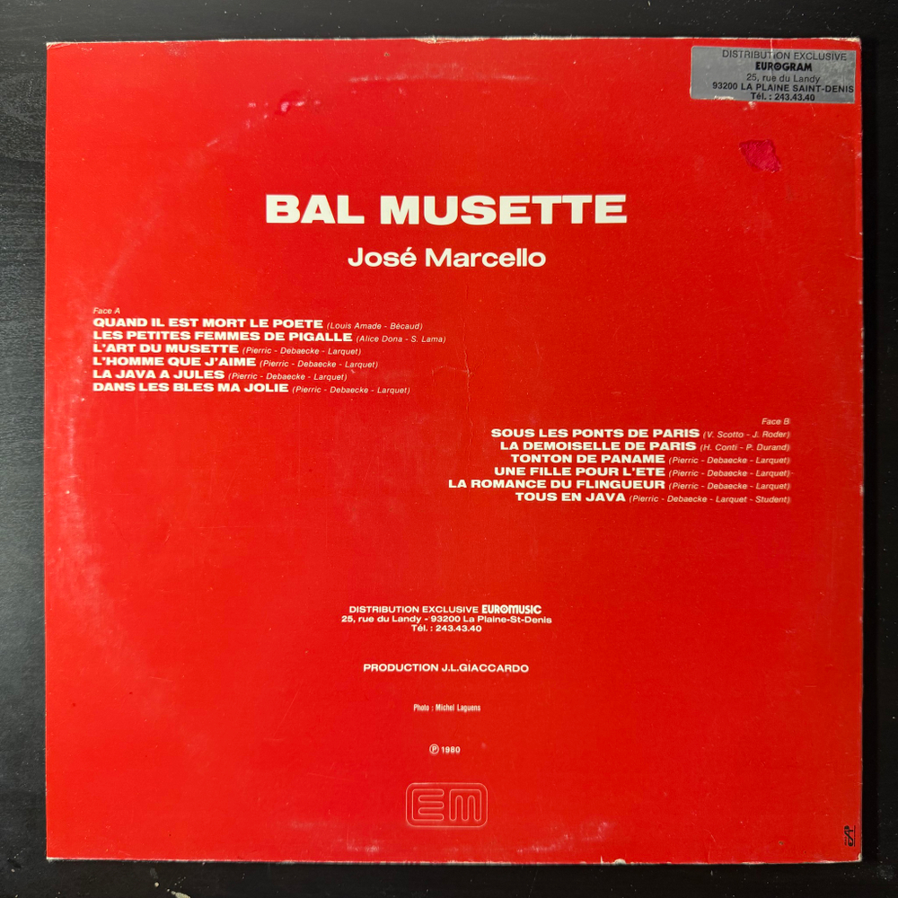 José Marcello ‎– Bal Musette (Франция)