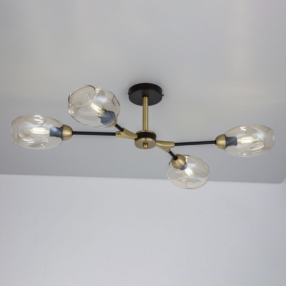 Citilux Монтана CL117145 Люстра на штанге Чёрная