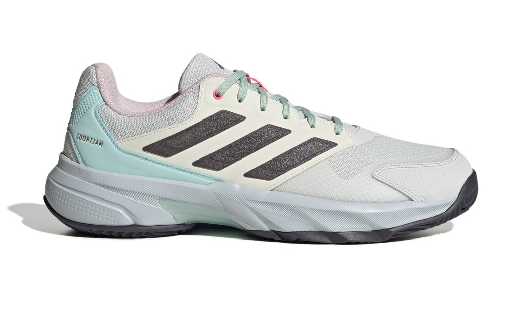 Мужские кроссовки теннисные Adidas CourtJam Control 3 M Clay - белый, черный