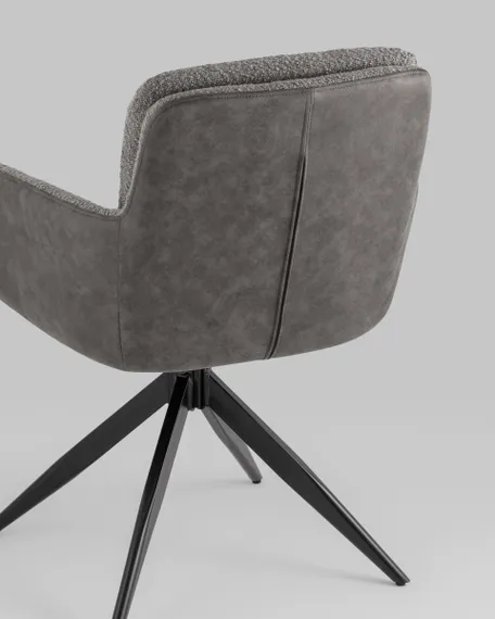 Стул обеденный Waldo серый с серой экокожей