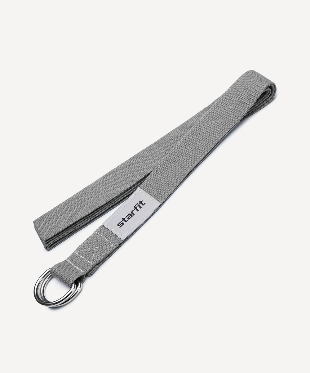 Ремень для йоги YB-100 240 см, темно-серый