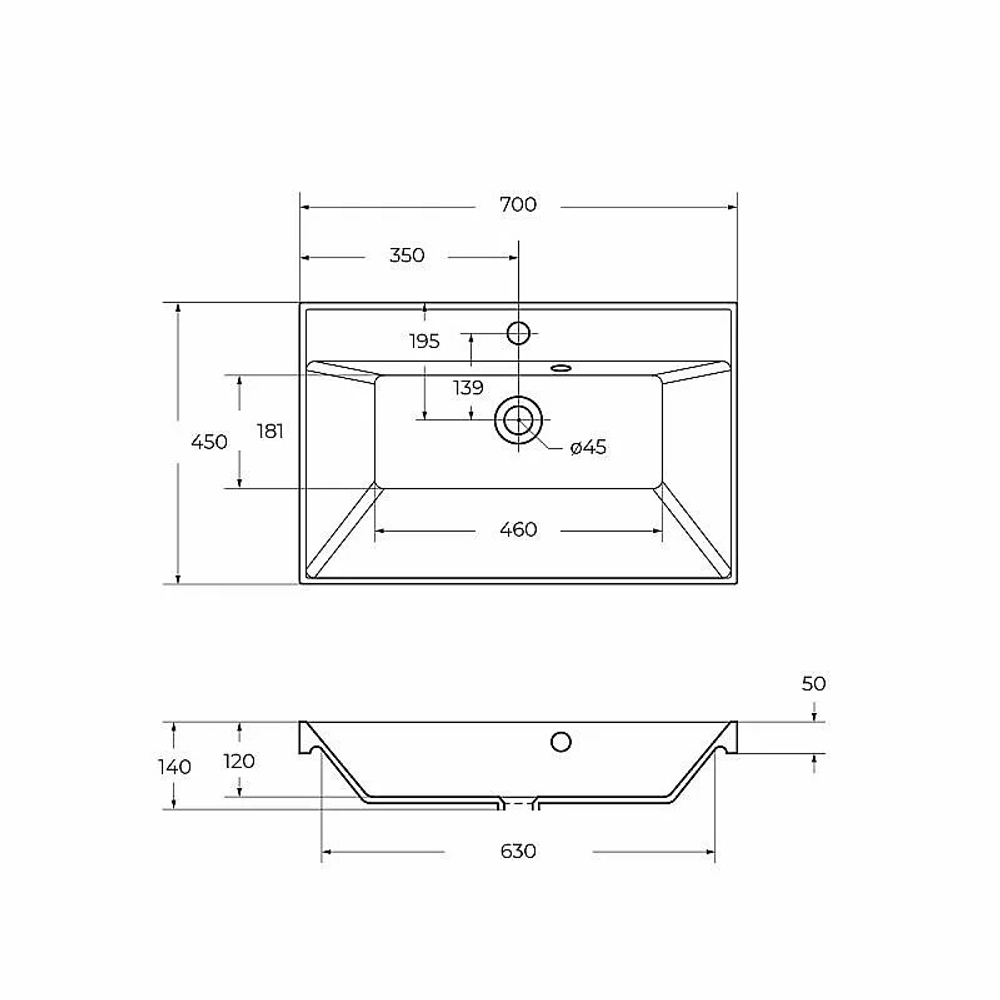 Тумба напольная с раковинойдля ванной Belbagno MARINO 70