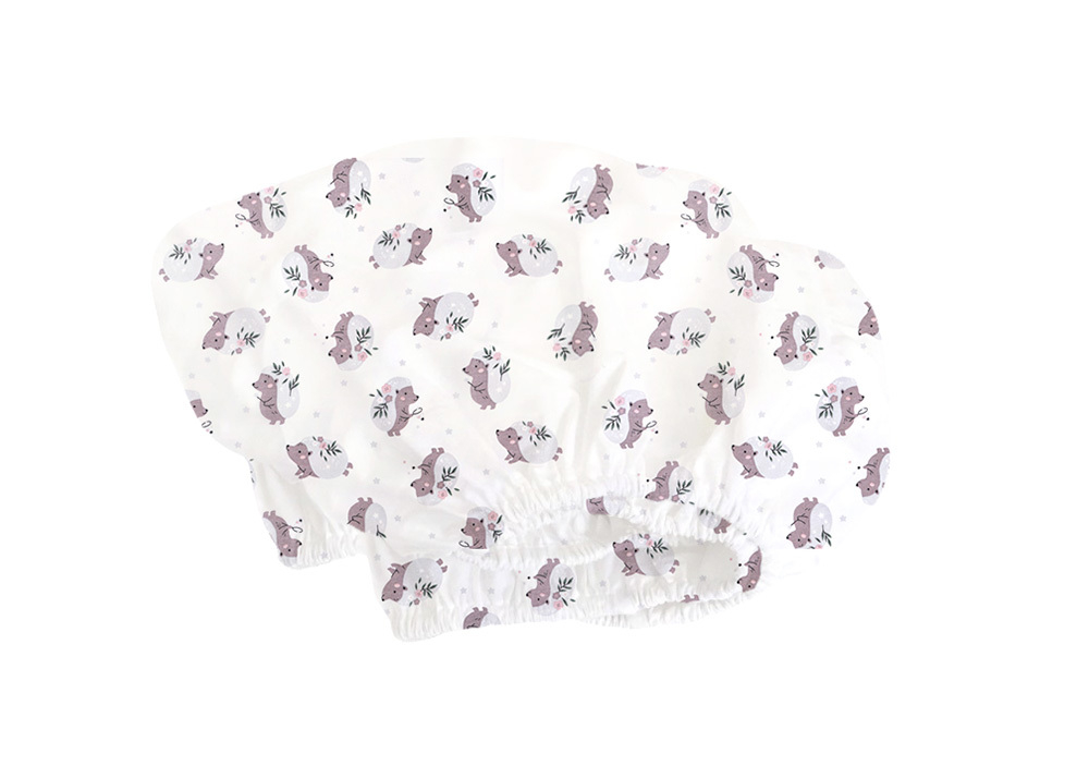 Простынь для люльки Ellipsebed (ёжики с цветами, трикотаж)