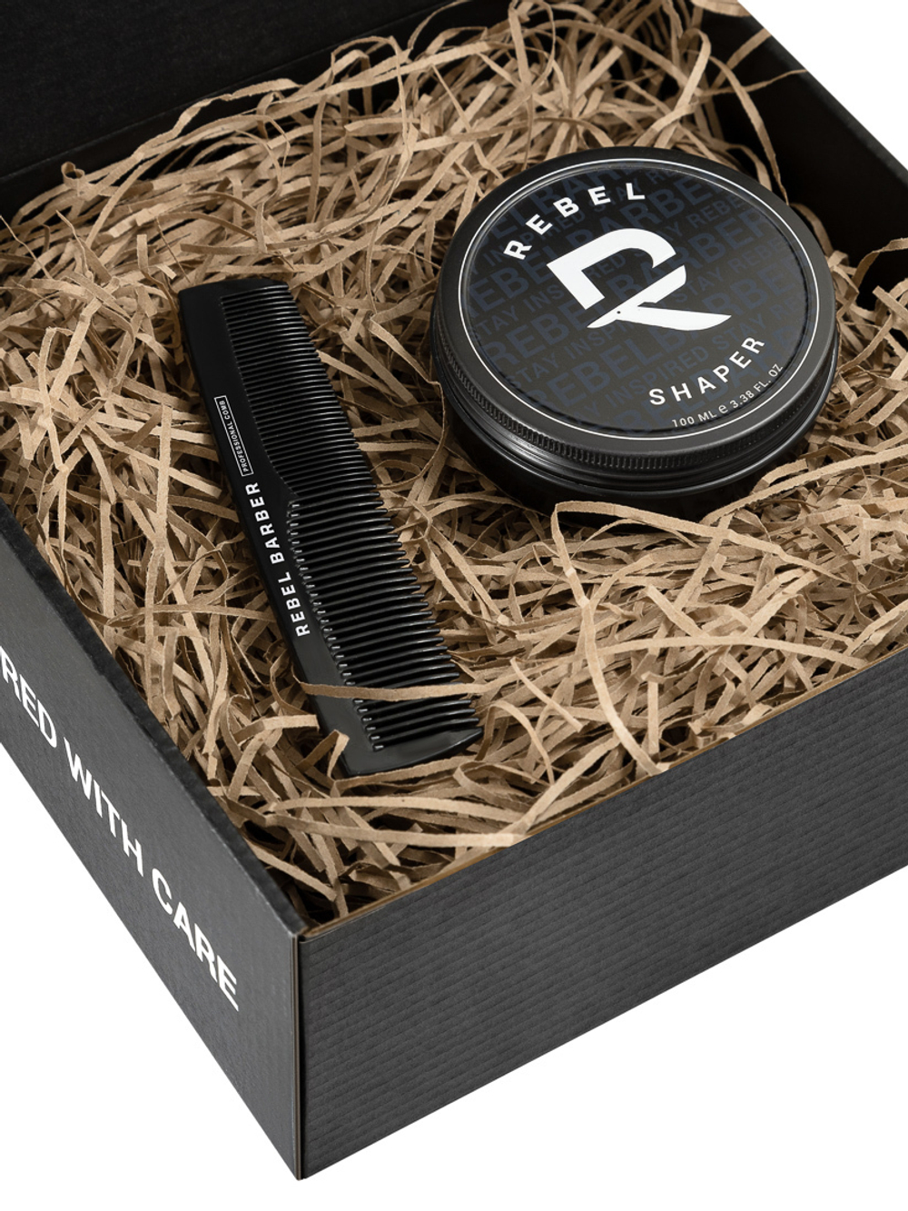 REBEL BARBER Shaper & Men`s Comb Total Black - Подарочный набор