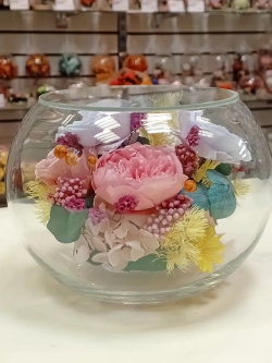 натуральные розы в стекле, вакуум*