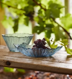 Mensa Home Миска стеклянная 22x5 см синяя Сара