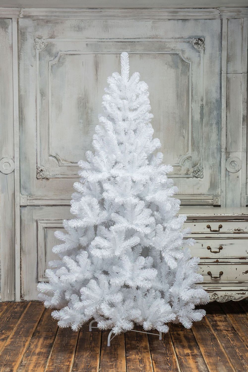 Искусственная белая елка «Радужная» (пвх) 120 см / 1.2 м