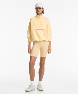 Oysho Толстовка на молнии из хлопка и модала, желтый