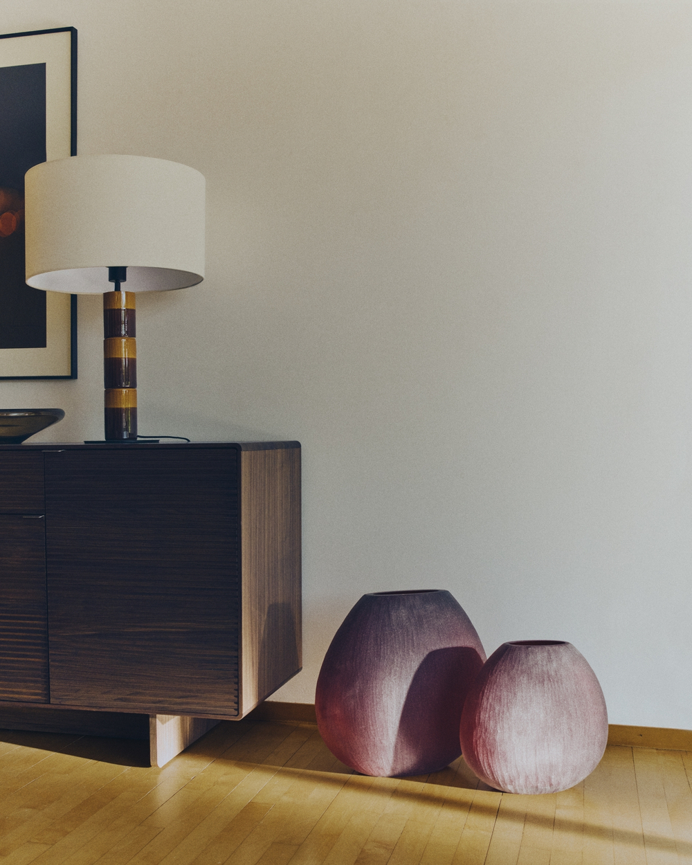 Ваза из бордового стекла Rovena 43,5 см