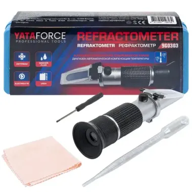 Рефрактометр 3в1(антифриз, электролит, омывающая жидкость), в пластиковом футляре YATAFORCE YF-9G0303