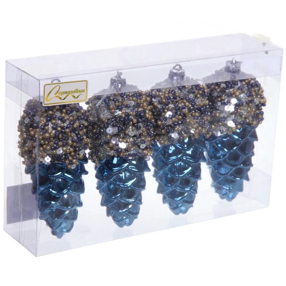 Набор украшений SHINE «Forest miracle» 11 см (4 шт.), night blue