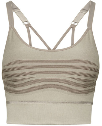 ТОП теннисный Reebok Womens Les Mills Strappy Seamless Bra - серый