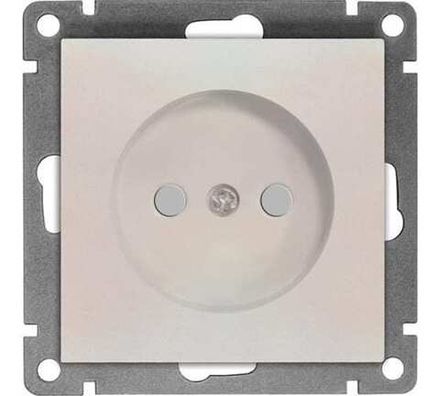 Розетка одноместная "UNIVersal" серия "Афина" б/з, с/у, з/ш, 16А, 220В, жемчуг (еврослот) (HU2331)