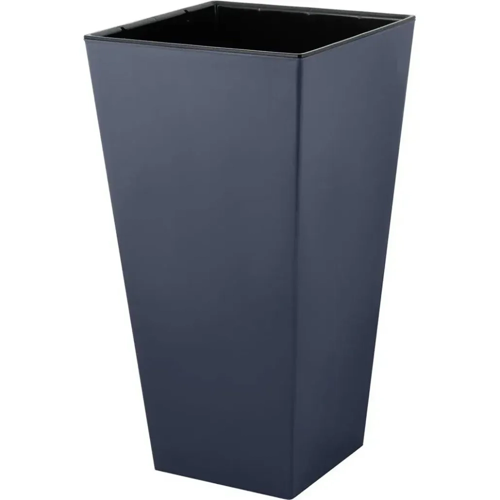 Горшок для цветов InGreen London CUBE 250х470мм 19,4л c дренаж. вставкой вулканический