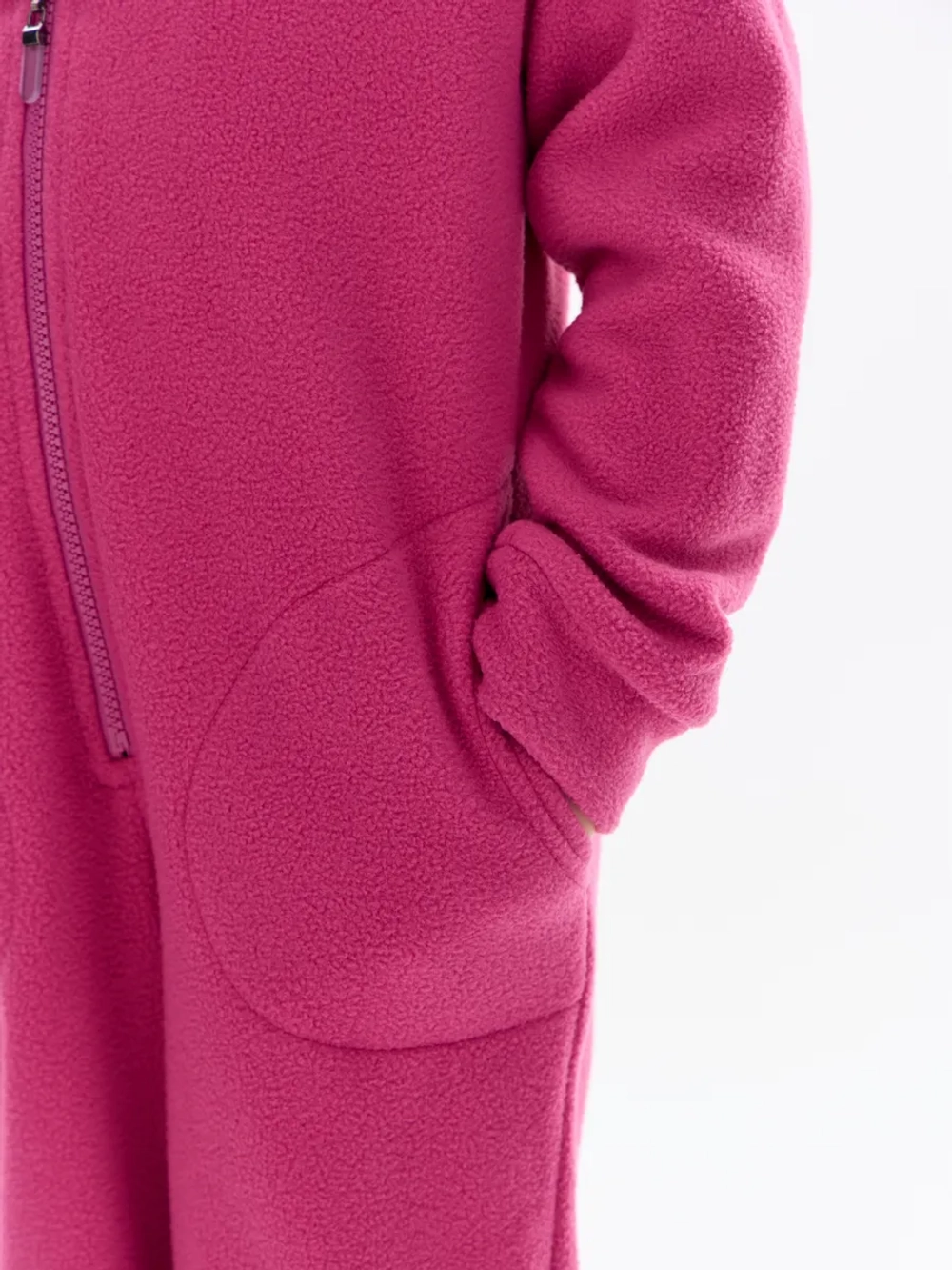 Теплый флисовый комбинезон с карманами