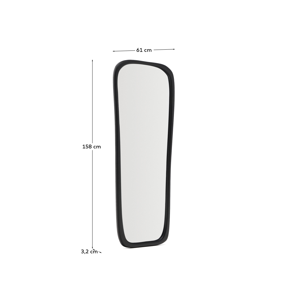 Зеркало из черного тикового дерева Alura 158 x 61 см