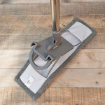 Швабра Флеттер с рычажком "Умничка" микрофибра бархат, рукоятка нерж