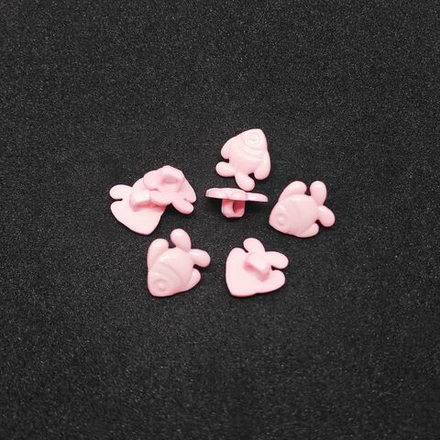 Т172  декор пришив.элемент, 15  мм, цв.розовый, рыбка