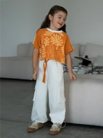 Костюм для девочки, футболка и брюки