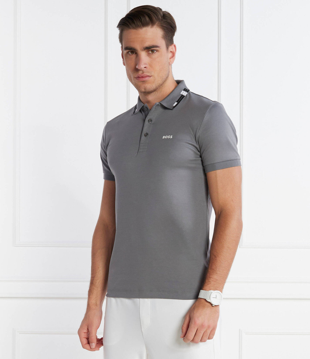 Поло Paule BOSS GREEN - серый(50506180)