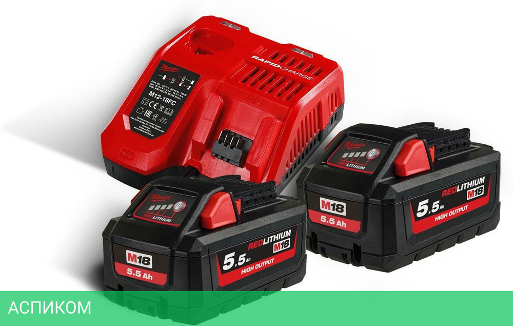 Аккумулятор с зарядным устройством для инструмента Milwaukee M18 HNRG-552 (4933464713)