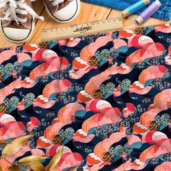 Ткань премиум флис призрачные завитки