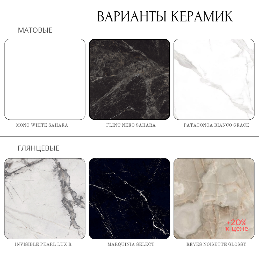 Стол круглый Bellini 120, керамика глянцевая