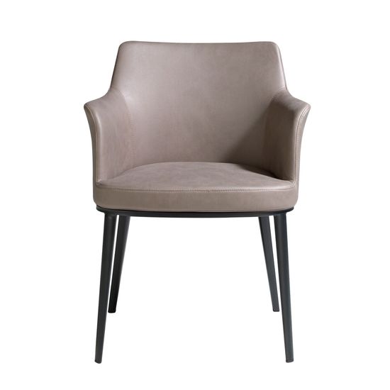 Стул 4112/A209 серый тканевый с черной стальной конструкцией Испания