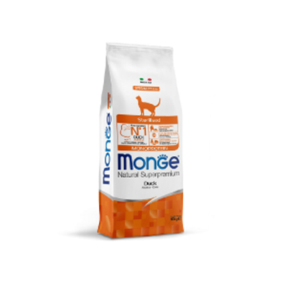 Сухой корм для стерилизованных кошек из утки Monge Cat Speciality Line Monoprotein Sterilised 10кг