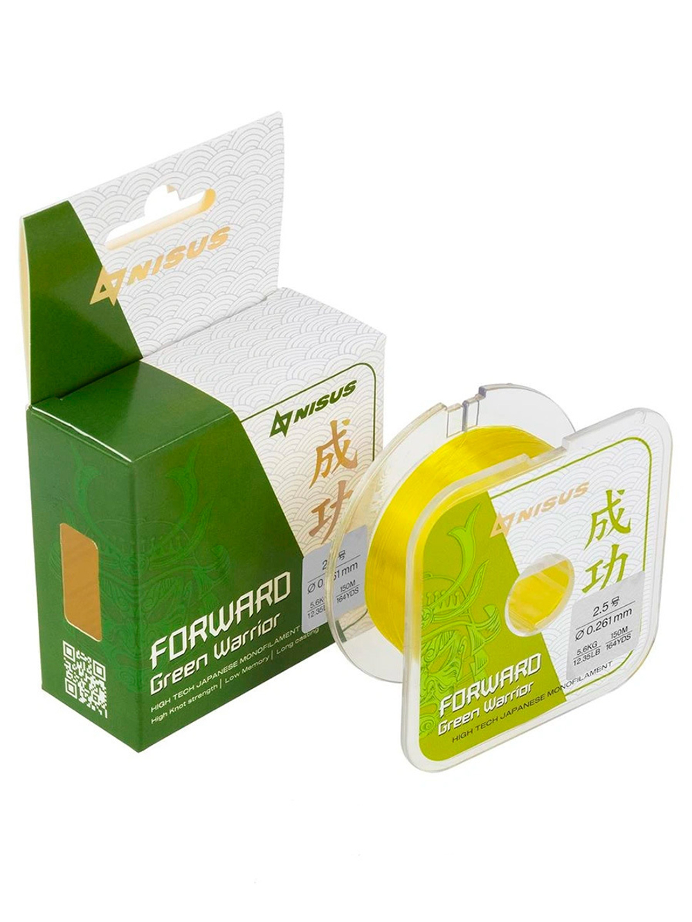 Леска для рыбалки Nisus FORWARD Green Warrior Nylon 0,309mm/100m (N-FGW-0309-100)