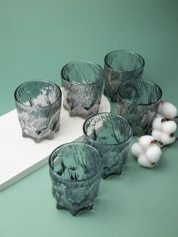 Стаканы для виски, 6 шт. Черный лед, 260 мл.