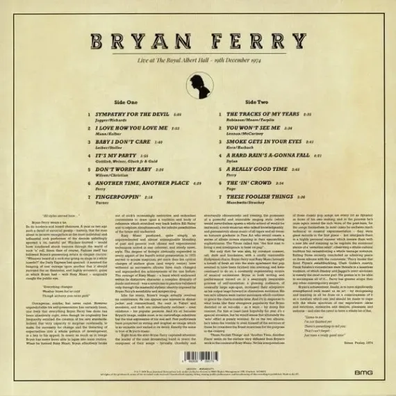 Bryan Ferry – Live At The Royal Albert Hall 1974 LP