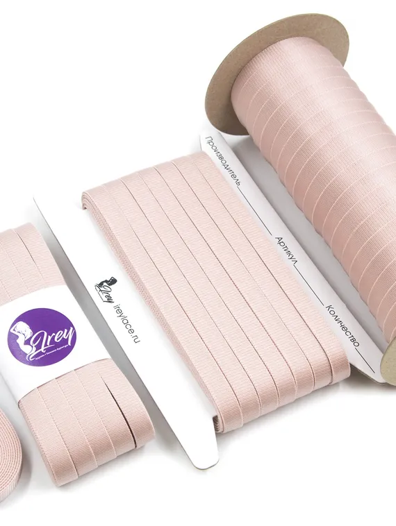 168 640/10 ОПТ Бретель Lauma Fabrics, 10 мм, серебристый пион 168